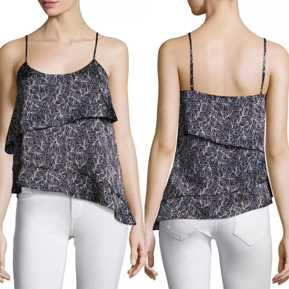 NWT Likely Asymmetrical Ruffle Charlton Tank Top
